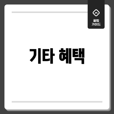 기타 혜택