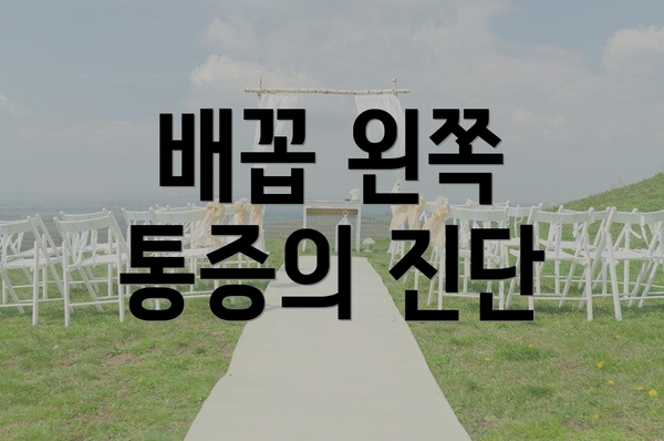 배꼽 왼쪽 통증의 진단