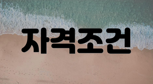자격조건