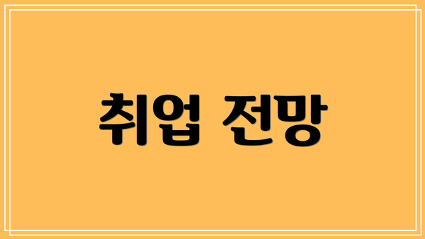 취업 전망