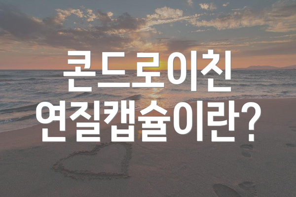 콘드로이친 연질캡슐이란?