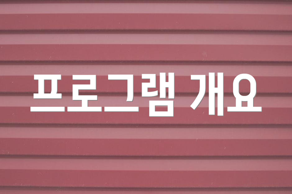 프로그램 개요