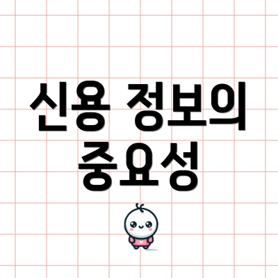 신용 정보의 중요성