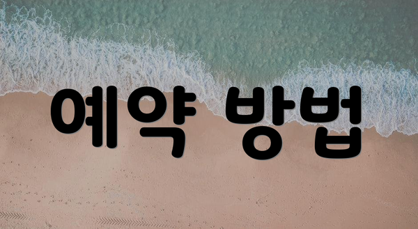 예약 방법