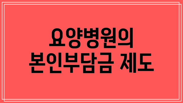 요양병원의 본인부담금 제도