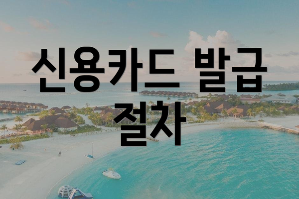 신용카드 발급 절차