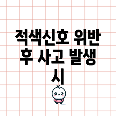 적색신호 위반 후 사고 발생 시