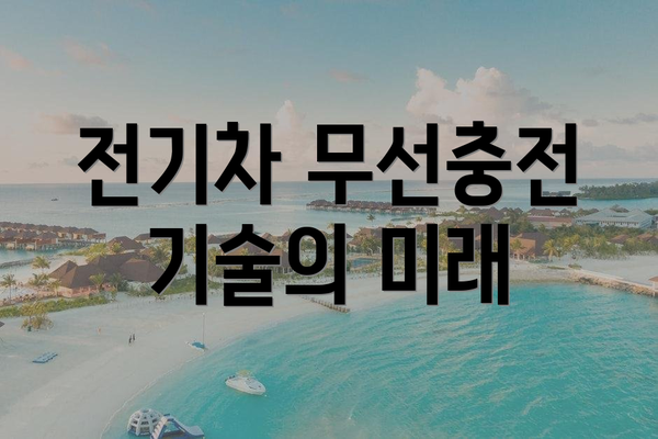 전기차 무선충전 기술의 미래