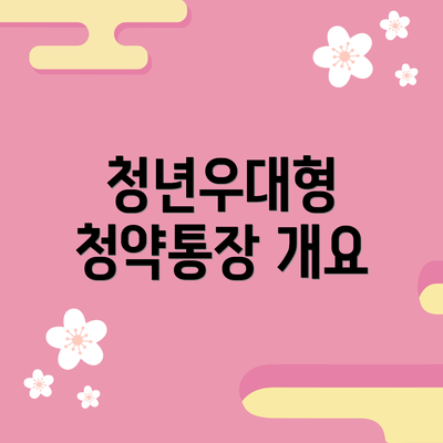 청년우대형 청약통장 개요