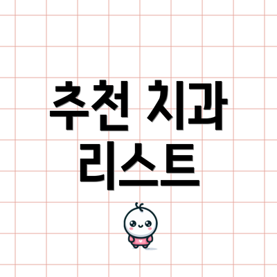 추천 치과 리스트