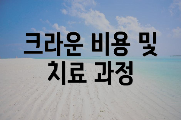 크라운 비용 및 치료 과정