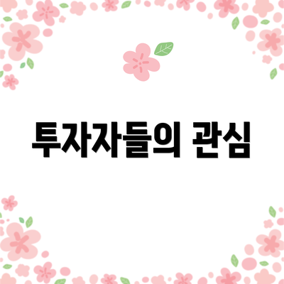 투자자들의 관심