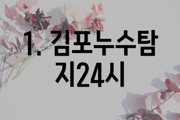 1. 김포누수탐지24시