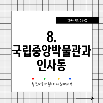 8. 국립중앙박물관과 인사동