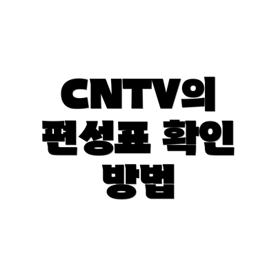 CNTV의 편성표 확인 방법