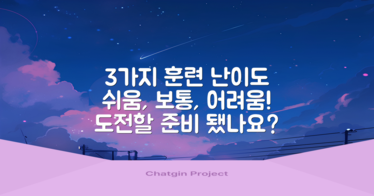 3가지 훈련 난이도