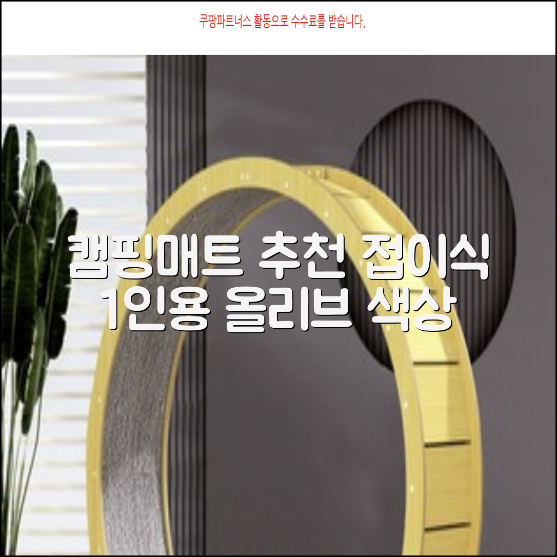 코멧 백패킹 접이식 1인용 발포 캠핑매트, 올리브 추천 리뷰