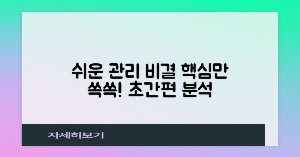 관리 용이성 집중 분석
