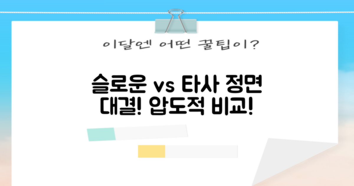 슬로운 vs 타사 비교